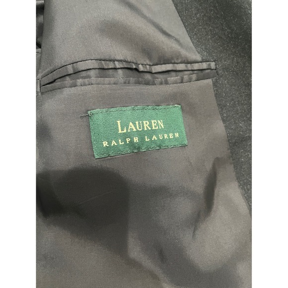 Lauren Ralph Lauren Wool Cashmere Blazer Charcoal Grey Sport Coat Made in Canada - Picture 10 of 11